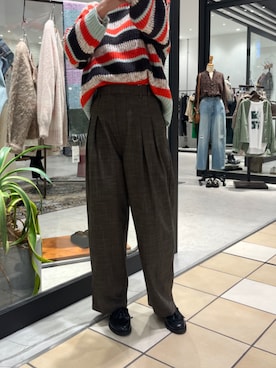 「FIL DE FER（フィルデフェール）のアイテム（ニット/セーター）」を使った、uchiyama.さん（レディース・165cm）の秋コーディネート