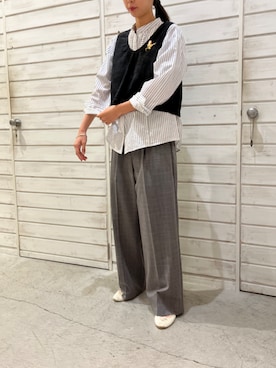 「NOMBRE IMPAIR（ノンブルアンペール）のアイテム」を使った、uchiyama.さん（レディース・165cm）の秋コーディネート