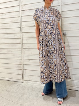 「NOMBRE IMPAIR（ノンブルアンペール）のアイテム（ワンピース/ドレス）」を使った、uchiyama.さん（レディース・165cm）の夏コーディネート