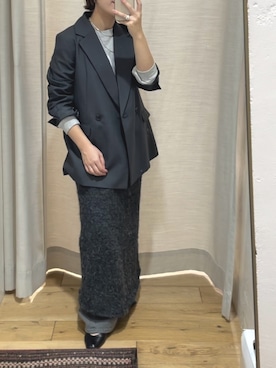 「SHENERY（シーナリー）のアイテム（テーラードジャケット）」を使った、ABE_153cmさん（レディース・153cm）の秋コーディネート