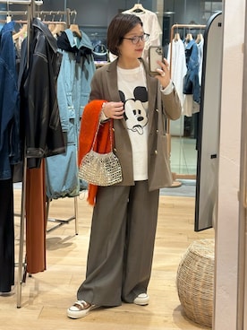 「SHENERY（シーナリー）のアイテム（テーラードジャケット）」を使った、ABE_153cmさん（レディース・153cm）の秋コーディネート