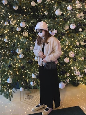 「服とコスメでなりたい自分に」｜「アイテム（その他アウター）」を使った、hei( ¨̮ )さん（レディース・158cm）の冬コーディネート