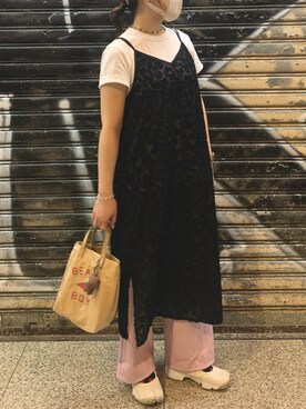 「spoon store（スプーンストア）のアイテム」を使った、hei( ¨̮ )さん（レディース・158cm）の夏コーディネート