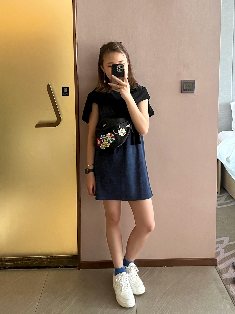 「このスタイルがお気に入り、夏、夏コーデ、今日のコスメと服」｜「NIKEのアイテム（スニーカー、ホワイト系）」を使った、stepthelook さん（レディース・163cm）の夏コーディネートの1枚目の写真