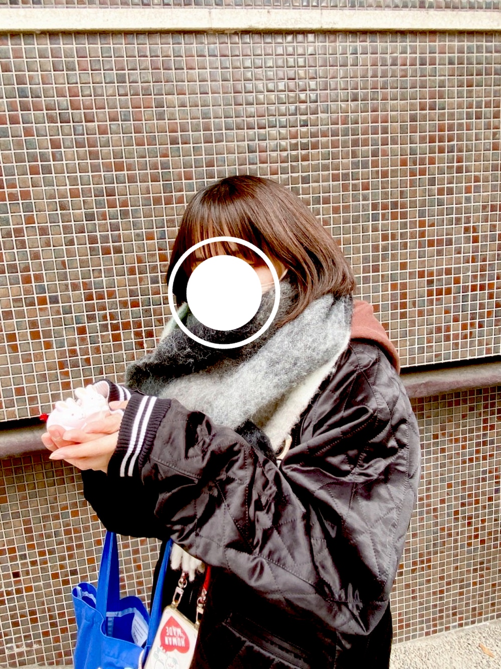 「HUMAN MADEのアイテム（スカジャン、ホワイト系）」を使った、ふなこさん（レディース・165cm）の夏コーディネートの1枚目の写真