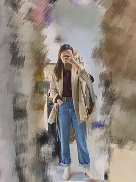 「MEIER.Q（マイヤーキュー）のアイテム（ジャケット/アウター）」を使った、sukileiさん（レディース・160cm）の冬コーディネート