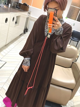 「Three Four Time（ｽﾘｰﾌｫｰﾀｲﾑ）のアイテム」を使った、yana.♡さん（レディース・156cm）の秋コーディネート