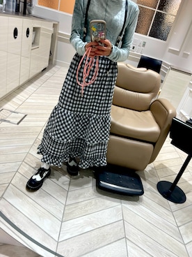 「Simplicite（サンプリシテ）のアイテム（スカート）」を使った、yana.♡さん（レディース・156cm）の冬コーディネート