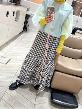 「Simplicite（サンプリシテ）のアイテム（スカート）」を使った、yana.♡さん（レディース・156cm）の冬コーディネート