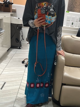 「ロックコーデ」｜「アイテム（ブーツ）」を使った、yana.♡さん（レディース・156cm）の秋コーディネート
