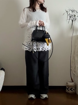 「アイテム（チャーム）」を使った、donさん（レディース・152cm）の秋コーディネート