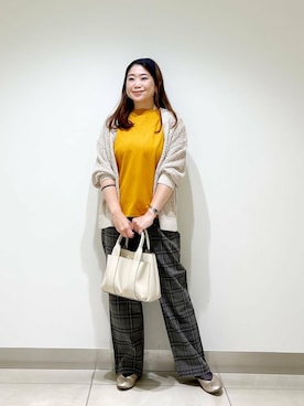 「アイテム（ヘアバンド）」を使った、オダカオリさん（レディース・153cm）の秋コーディネート