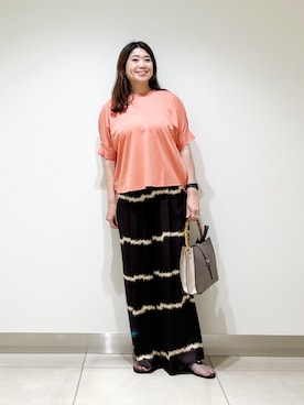 「アイテム（パンプス）」を使った、オダカオリさん（レディース・153cm）の夏コーディネート