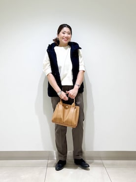 「アイテム（ヘアゴム）」を使った、オダカオリさん（レディース・153cm）の秋コーディネート