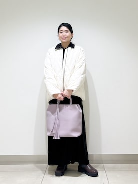 オダカオリさん（骨格ウェーブ・レディース・153cm）の冬コーディネート