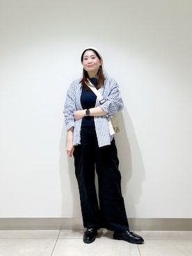 「URBAN RESEARCH DOORS（アーバンリサーチドアーズ）のリネンオーバーシャツ（シャツ/ブラウス、その他）」を使った、おださん（レディース・153cm）の春コーディネート