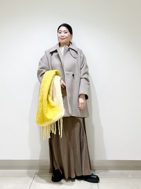 「doors」｜「アイテム（その他アウター）」を使った、オダカオリさん（レディース・153cm）の冬コーディネート