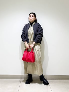「アイテム（ヘアゴム）」を使った、オダカオリさん（レディース・153cm）の秋コーディネート