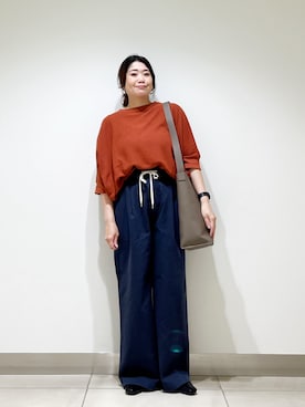 「RODE SKO（ロデスコ）のアイテム」を使った、オダカオリさん（レディース・153cm）の夏コーディネート