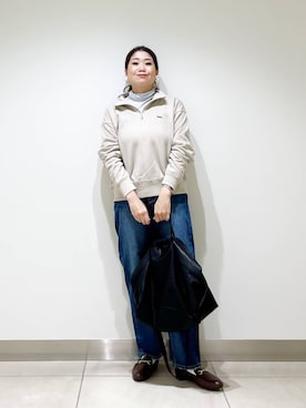 「アイテム（ヘアゴム）」を使った、オダカオリさん（レディース・153cm）の秋コーディネート