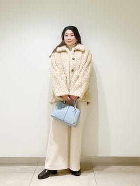 「クリスマス」｜「アイテム（その他アウター）」を使った、オダカオリさん（レディース・153cm）の冬コーディネート