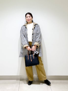 「アイテム（ヘアゴム）」を使った、オダカオリさん（レディース・153cm）の秋コーディネート