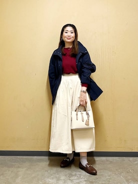 「アイテム（ヘアバンド）」を使った、オダカオリさん（レディース・153cm）の秋コーディネート