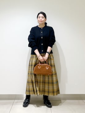 「アイテム（ヘアゴム）」を使った、オダカオリさん（レディース・153cm）の秋コーディネート