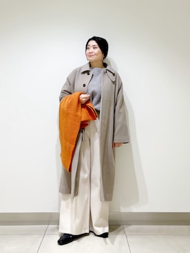 「アイテム（ローファー）」を使った、オダカオリさん（レディース・153cm）の秋コーディネート