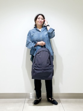 「アイテム（ニットキャップ/ビーニー）」を使った、オダカオリさん（レディース・153cm）の夏コーディネート