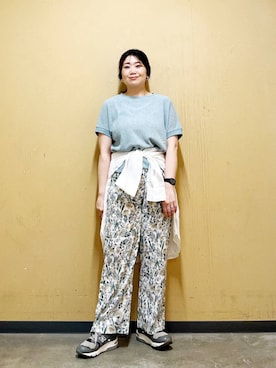 「ウェーブ×カジュアル」｜オダカオリさん（レディース・153cm）の夏コーディネート