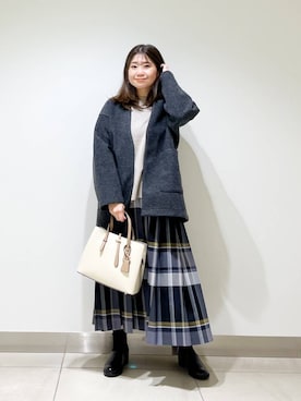 「アイテム（レインシューズ）」を使った、オダカオリさん（レディース・153cm）の秋コーディネート
