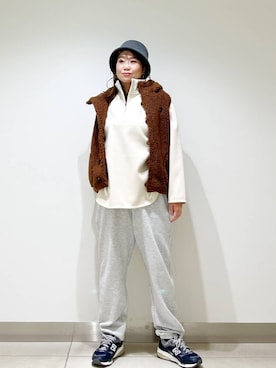 「アイテム（その他アウター、ブラウン系）」を使った、オダカオリさん（レディース・153cm）の秋コーディネート