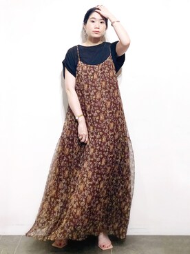 「URBAN RESEARCH（アーバンリサーチ）のとろみデザインスリーブカットソー（Tシャツ/カットソー）」を使った、オダカオリさん（レディース・154cm）の夏コーディネート