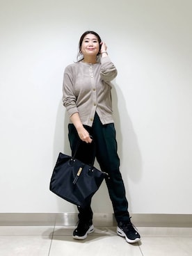 「アイテム（ヘアゴム）」を使った、オダカオリさん（レディース・153cm）の秋コーディネート