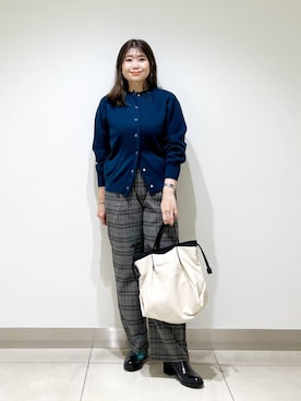 「アイテム（レインシューズ）」を使った、オダカオリさん（レディース・153cm）の秋コーディネート