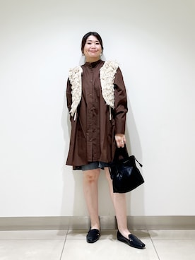 「アイテム（バレッタ/ヘアクリップ）」を使った、オダカオリさん（レディース・153cm）の夏コーディネート
