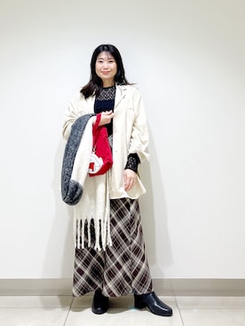 オダカオリさん（レディース・153cm）の冬コーディネート
