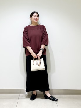 「アイテム（ヘアゴム）」を使った、オダカオリさん（レディース・153cm）の秋コーディネート