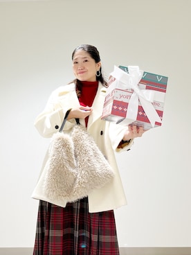 「アイテム（ジャケット/アウター）」を使った、オダカオリさん（レディース・153cm）の冬コーディネート