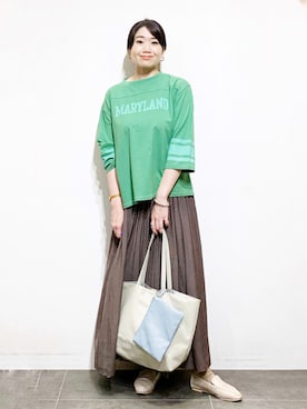 「URBAN RESEARCH（アーバンリサーチ）のアイテム（その他）」を使った、オダカオリさん（レディース・154cm）の夏コーディネート