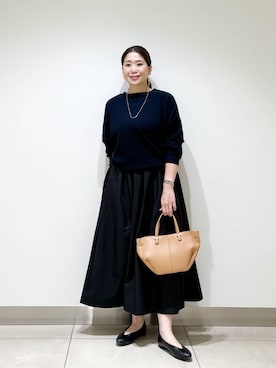 「アイテム（ヘアゴム）」を使った、オダカオリさん（レディース・153cm）の秋コーディネート