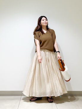 「アイテム（パンプス）」を使った、オダカオリさん（レディース・153cm）の夏コーディネート