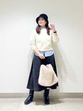 「RODE SKO（ロデスコ）のアイテム」を使った、オダカオリさん（レディース・153cm）の秋コーディネート