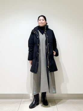 「クリスマス」｜「アイテム（ジャケット/アウター）」を使った、オダカオリさん（レディース・153cm）の冬コーディネート