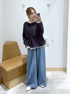 「GLOBAL WORK（グローバルワーク）のやさしソールVカットパンプス/1023336（パンプス、ベージュ系）」を使った、きょんさん（レディース・155cm）の夏コーディネート