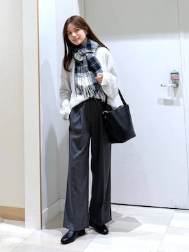 「アイテム（マフラー）」を使った、きょんさん（レディース・155cm・30代）の秋コーディネート