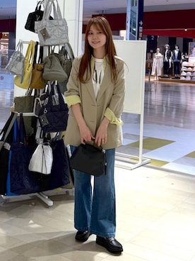 「GLOBAL WORK（グローバルワーク）のアイテム（ジャケット/アウター）」を使った、きょんさん（レディース・155cm）の春コーディネート