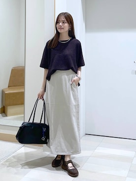 「アイテム（ボストンバッグ）」を使った、きょんさん（レディース・155cm・30代）の夏コーディネート