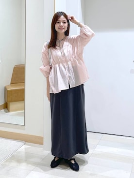 「アイテム（パンプス、グレー系）」を使った、きょんさん（レディース・155cm）の夏コーディネート